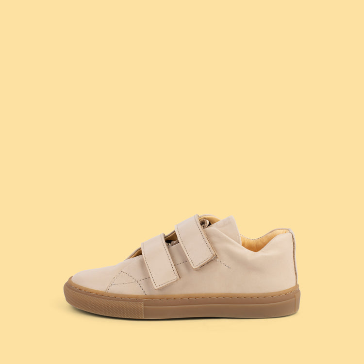 Dulis Cream Leather Velcro Sneaker 541