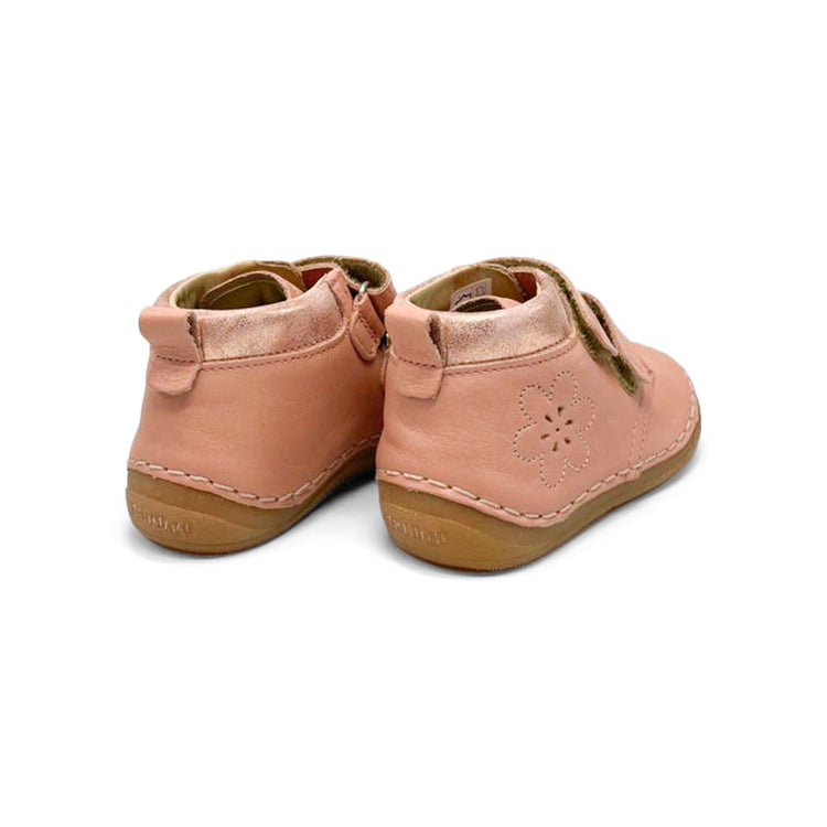 Froddo Pink Gold Flower Velcro First Walker G2130252