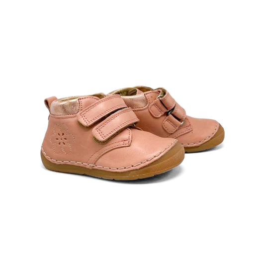 Froddo Pink Gold Flower Velcro First Walker G2130252