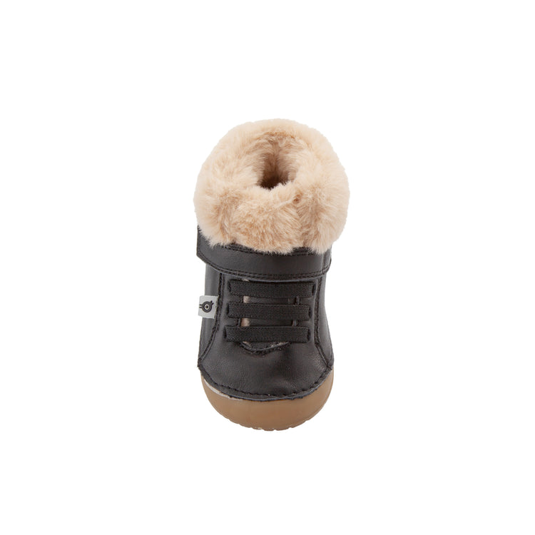 Oldsoles Black Fur Velcro Hi Top Sneaker 4059