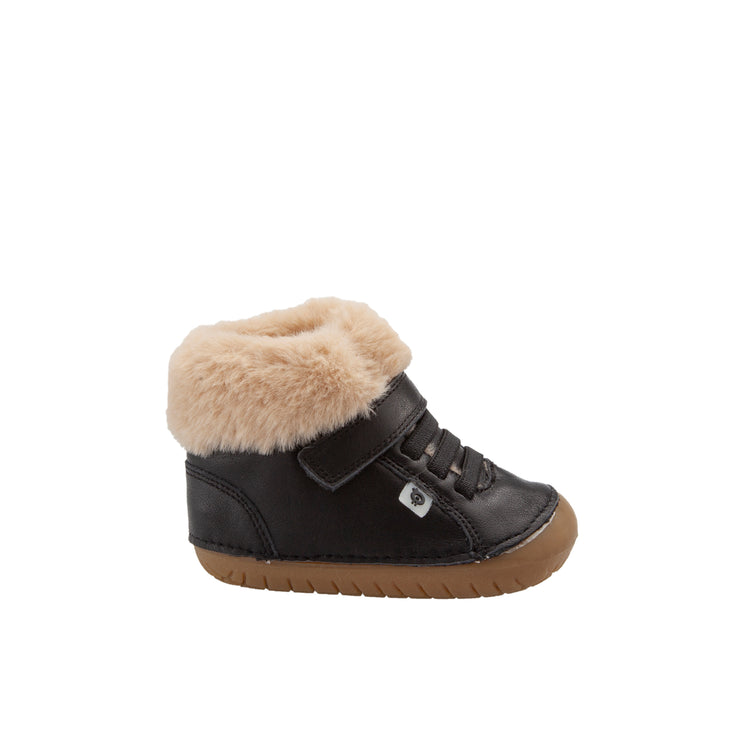 Oldsoles Black Fur Velcro Hi Top Sneaker 4059