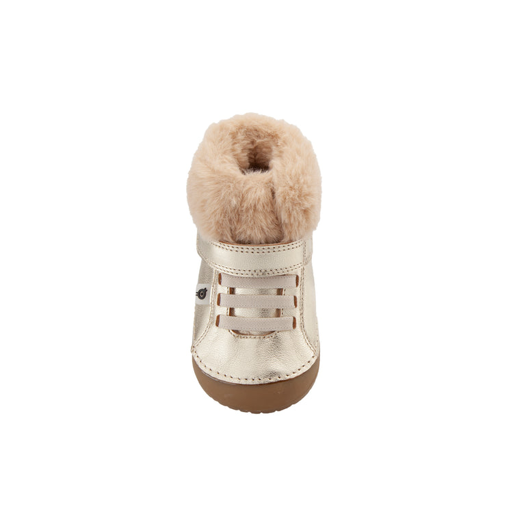 Oldsoles Gold Fur Velcro Hi Top Sneaker 4059