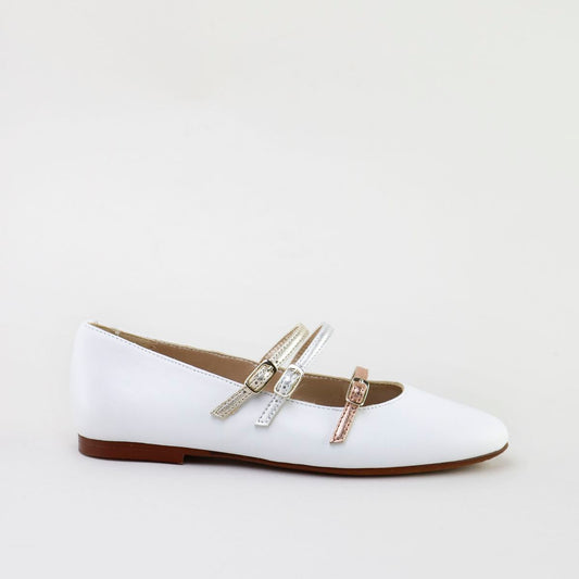 Papanatas White Buckled Dress Shoe 48003AA