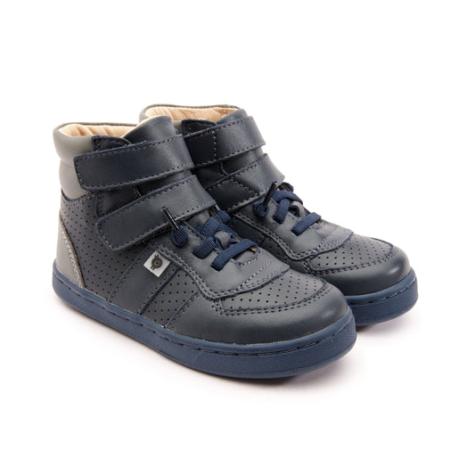 OldSoles Navy and Grey Velcro Hi Top Sneaker 6105