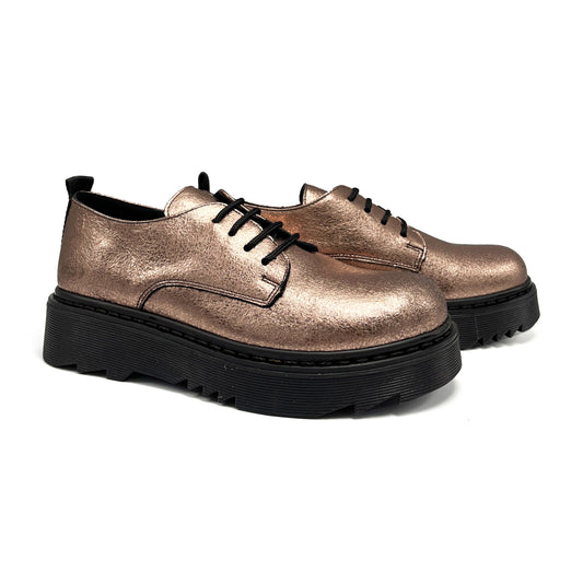 Blublonc Maggie Metallic Chunk Lace Up