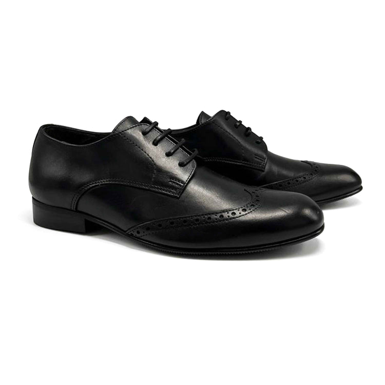 ATLANTA MOCASSIN Black Wingtip Lace Oxford