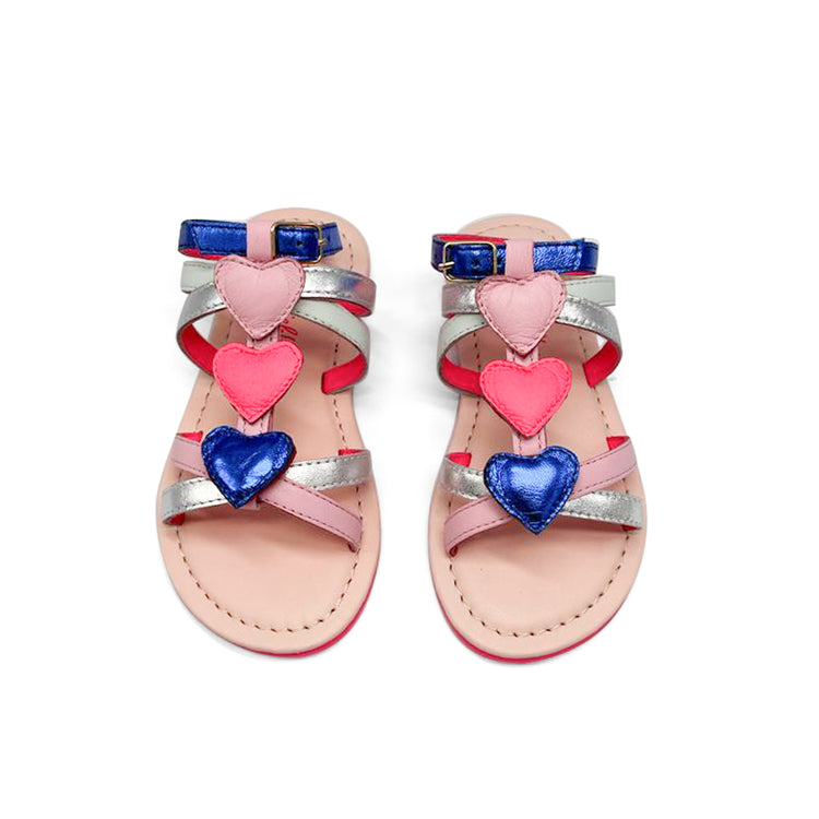 Billieblush Colorful Hearts Strappy Sandal 19295