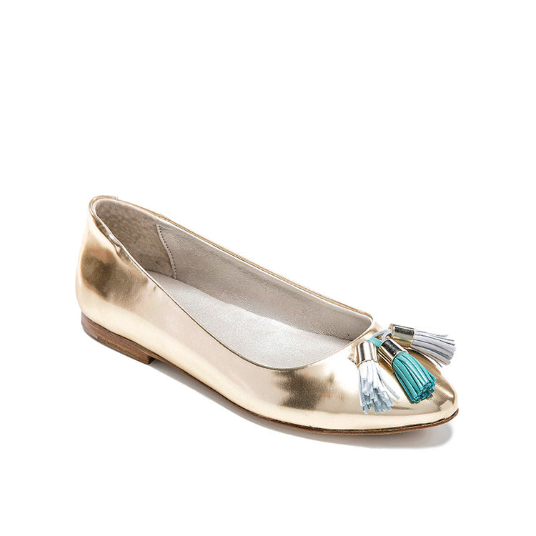 Bellusa Ana Gold Tassel Slip On-FINAL SALE