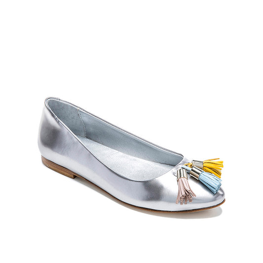 Bellusa Ana Silver Tassel Slip On- FINAL SALE