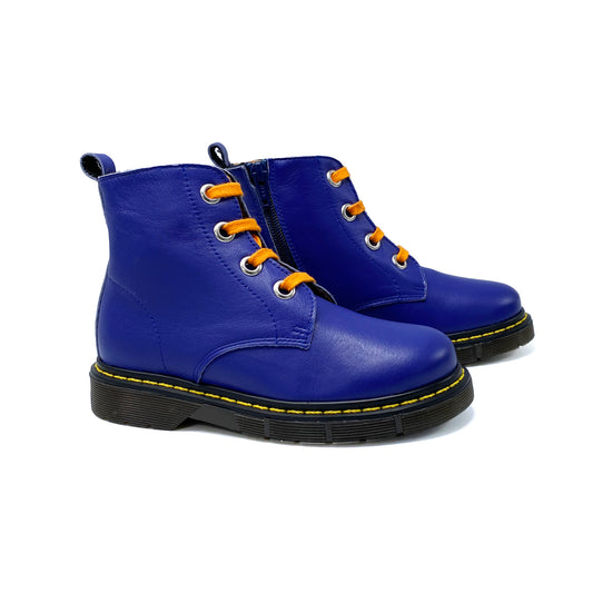 Confetti Blue Orange Combat Boot 8217