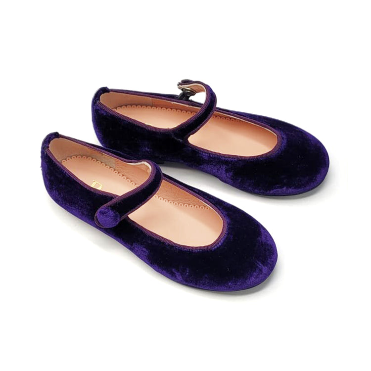 Ruth Secret Purple Velvet Mary Jane 1004