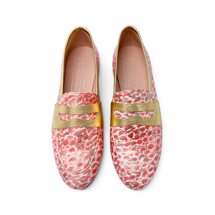 Maria Catalan Coral Leopard Slip On 505712