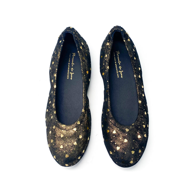 Manuela De Juan Gold Love Ballet Flat S2939