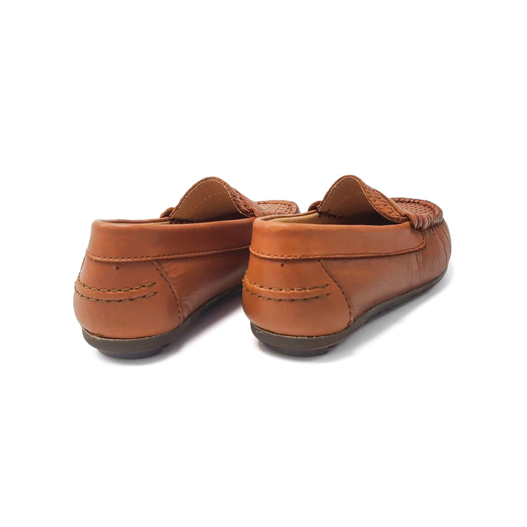 LMDI Cognac Woven Penny Loafer