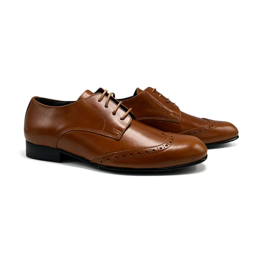 Atlanta Mocassin Camel Sierra Lace Wingtip Oxford 379