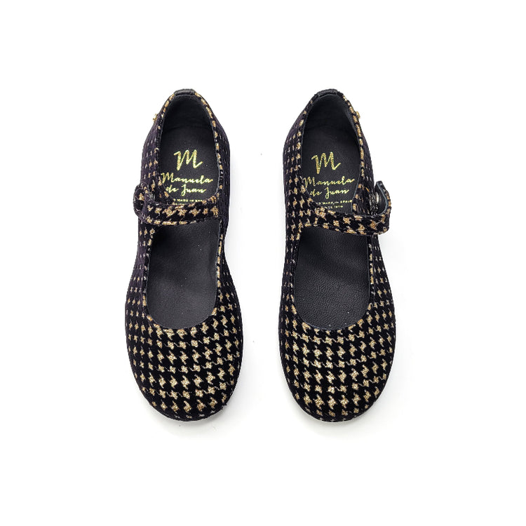 Manuela-De-Juan-Black-Gold-Houndstooth-Mary-Jane-GIRLS