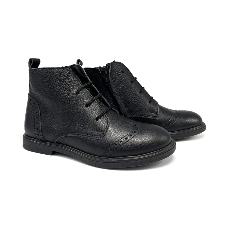 Blublonc Mathew Black Wingtip Bootie