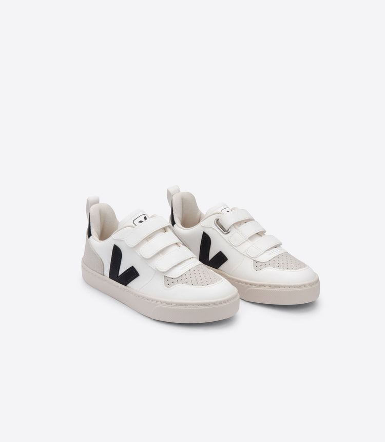 Veja White Black Three Strap Velcro Sneaker 2565