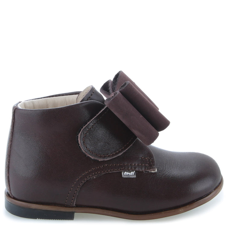 Emel Espresso Brown Velcro Bootie 189922