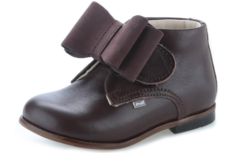 Emel Espresso Brown Velcro Bootie 189922