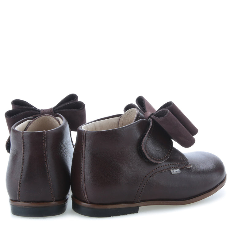 Emel Espresso Brown Velcro Bootie 189922