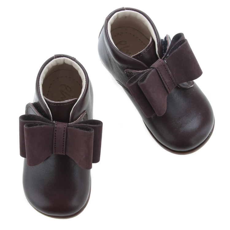 Emel Espresso Brown Velcro Bootie 189922