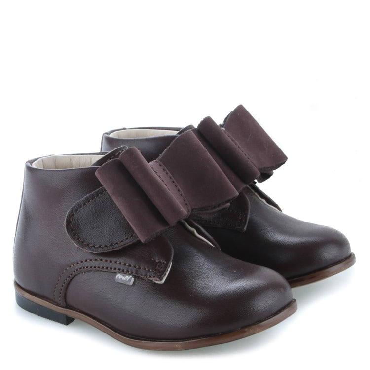 Emel Espresso Brown Velcro Bootie 189922