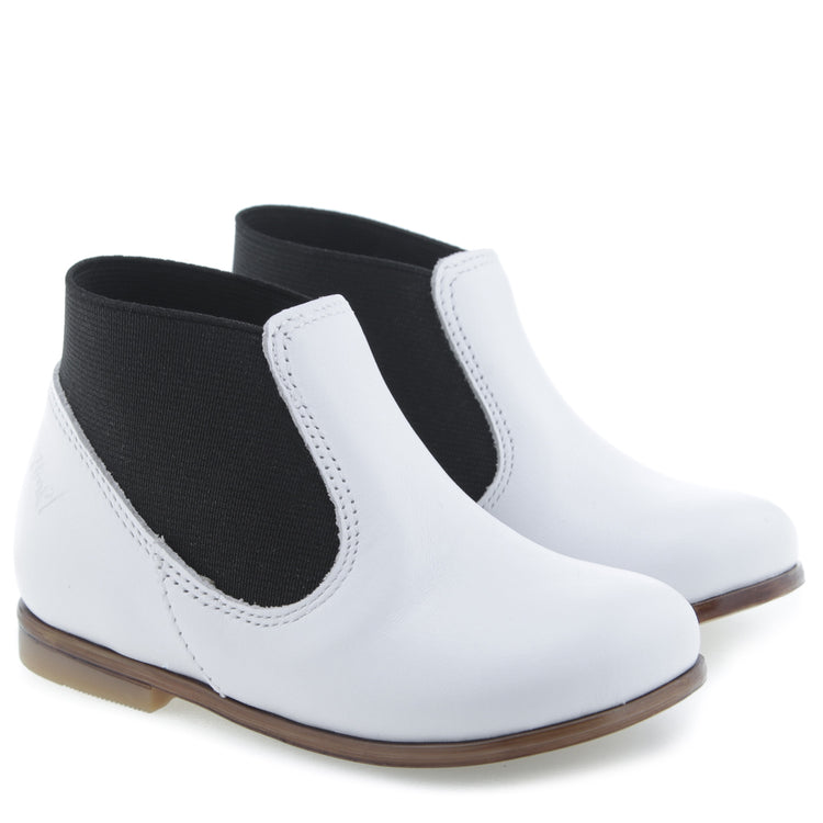 Emel White Black Slip On Bootie E2593