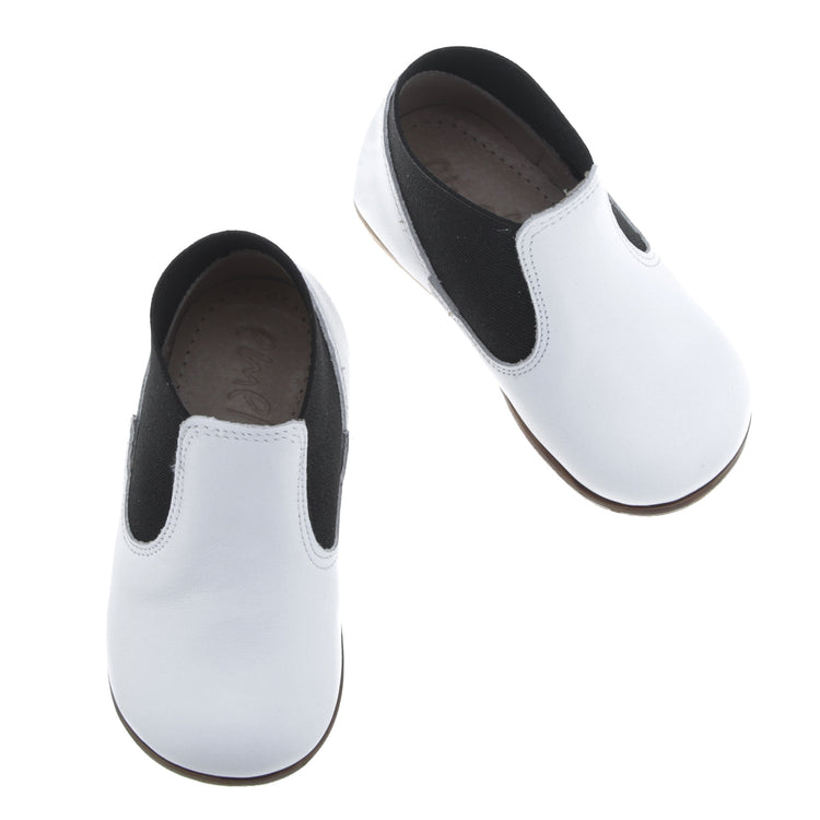 Emel White Black Slip On Bootie E2593