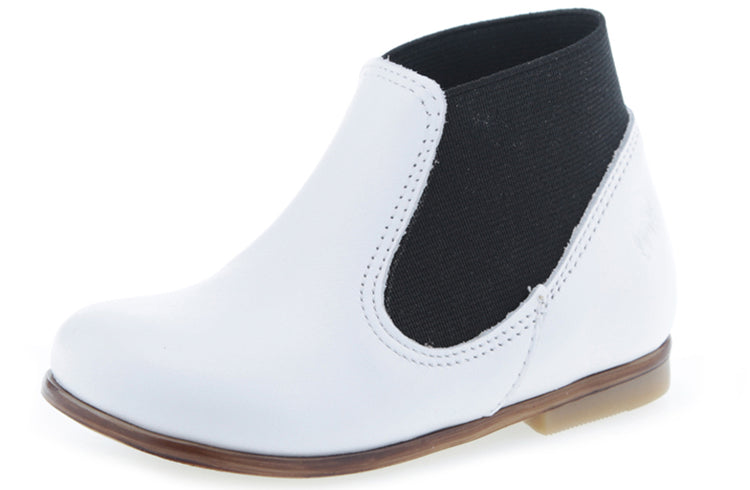 Emel White Black Slip On Bootie E2593