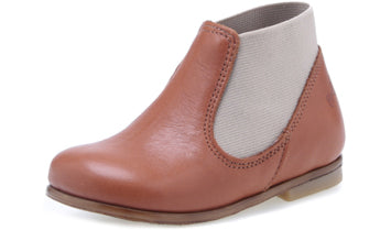 Emel Cognac Leather Slip On Bootie E2593