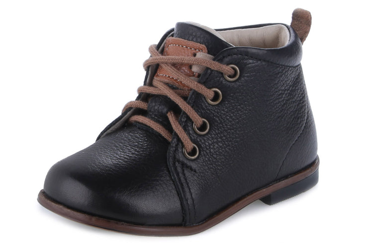 Emel Black Tan Lace Baby Bootie 1075