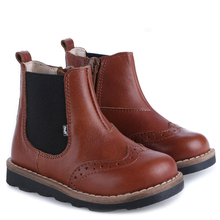 Emel Cognac Wingtip Bootie E2732