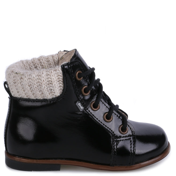 Emel Black Sweater Baby Bootie 1430