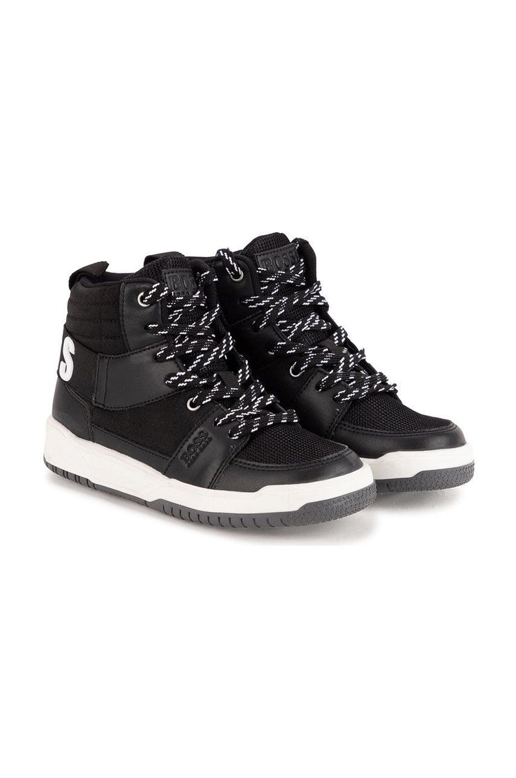 Hugo Boss Black High Top Lace Up Sneaker J2971