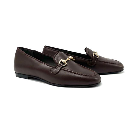 Geppettos Chocolate Brown Chain Slip on 102154