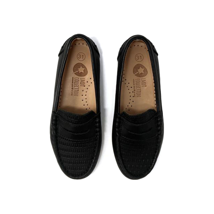 LMDI Black Woven Penny Loafer