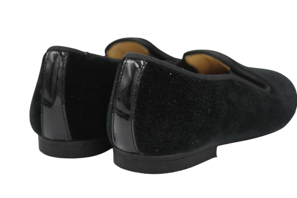 Andanines Black Velvet Smoking Slip On 182447