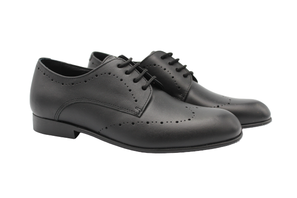 Andanines Black Leather Laced Oxford 152856