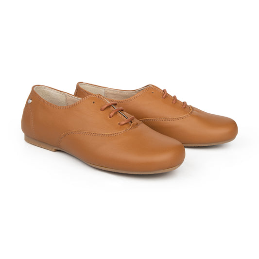 Manuela De Juan Derby Camel Lace Shoe S2172