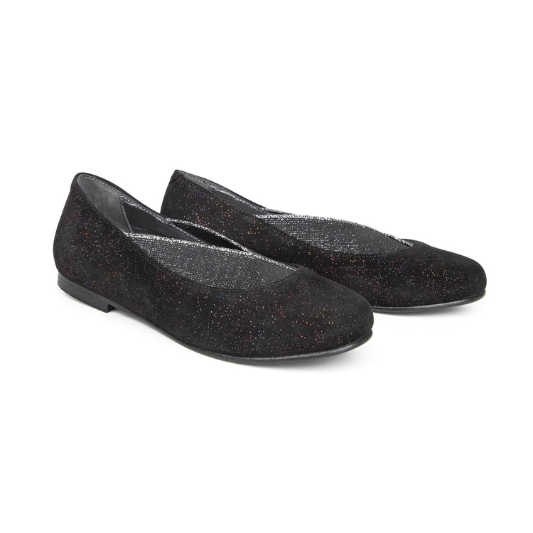 Bellusa Yoshi Black Suede Shimmer Slip On