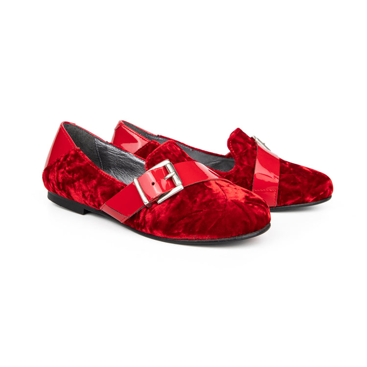 Bellusa Sleep Crushed Red Velvet Flat