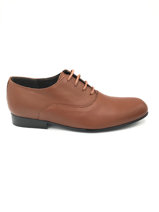 Atlanta Mocassin Brown Leather Lace Up Dress Shoe 14331