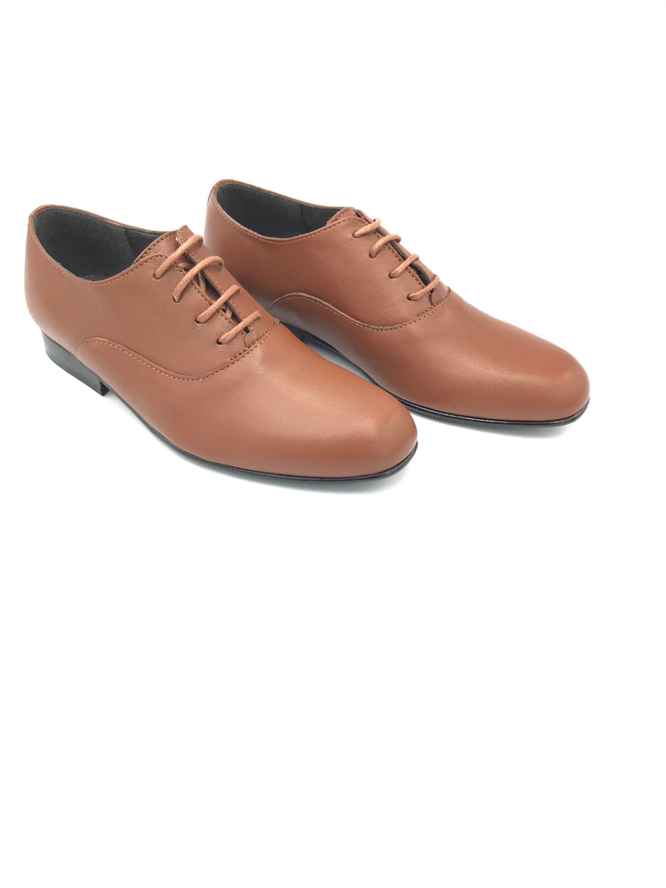 Atlanta Mocassin Brown Leather Lace Up Dress Shoe 14331