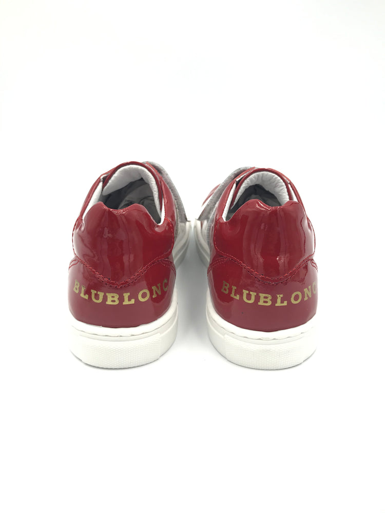 Blublonc Red Patent Velcro Sneaker A5011