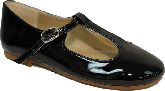 Confetti Black Patent Leather T-Strap  250