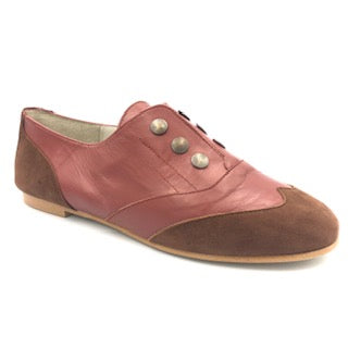 Belle Chiara Harold Rust Leather Suede Oxford