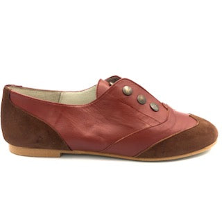 Belle Chiara Harold Rust Leather Suede Oxford