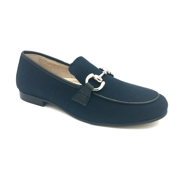 Hoo Navy Wool Chain Loafer 3076