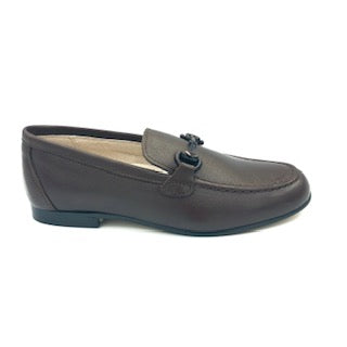 Hoo Brown Leather Chain Loafer 2273